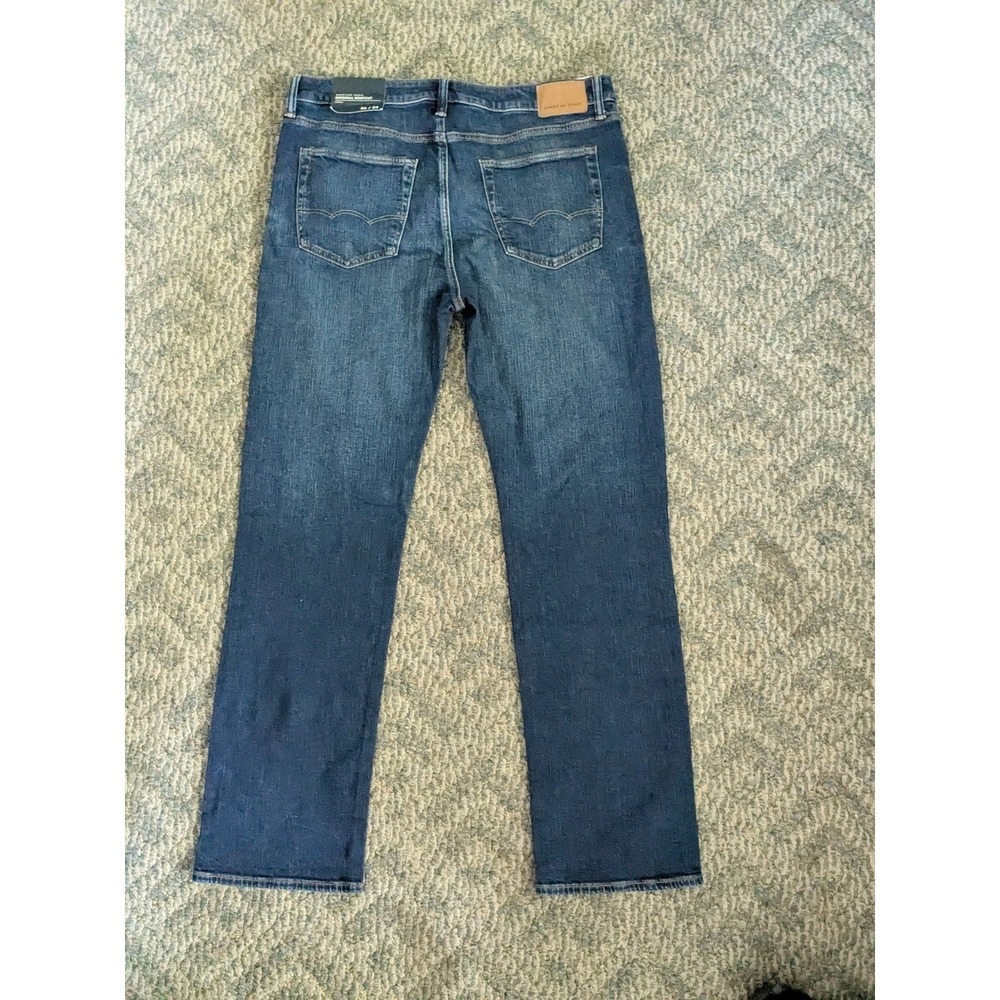 American Eagle Mens Original Bootcut AirFlex+ Jeans Blue 36x34 New - Picture 2 of 4